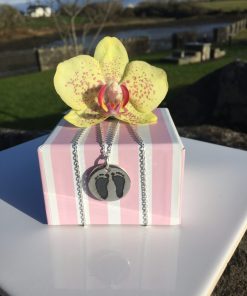Baby Footprints Pendant Necklace