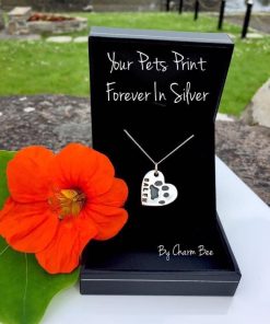 Pawprint Heart Pendant Necklace
